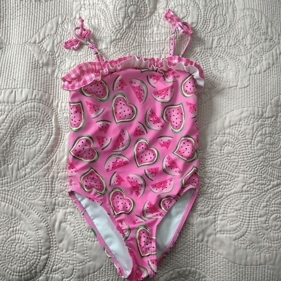 B magical by btween girls watermelon print swimsuit size 4 - Picture 5 of 5